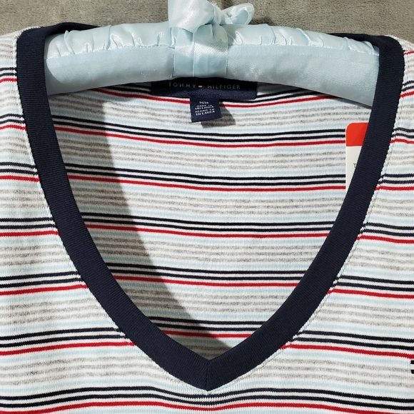 Tommy Hilfiger NWT Short Sleeve T-Shirt Ted, White. Blue, Gray Stripes S… - Picture 4 of 14